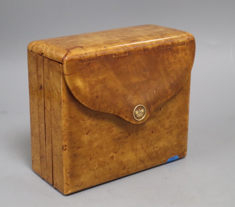 A French walnut box with gold mount
